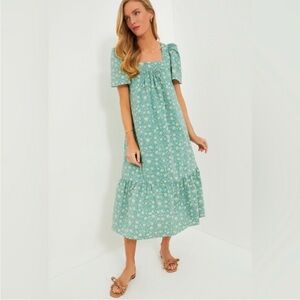 Tuckernuck Green Floral Midi Dress